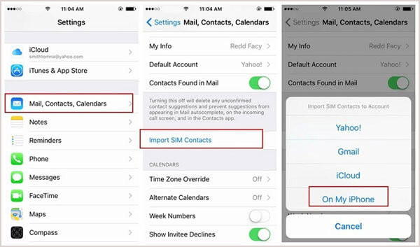 move contacts from one iphone to another iphone with sim card