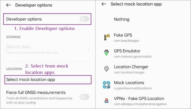 choose fake gps location app