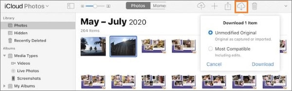 how to get old photos from icloud	manually
