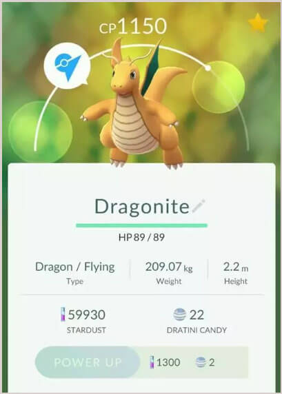 dragonite in pokémon go