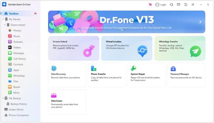 sms recover app - dr.fone