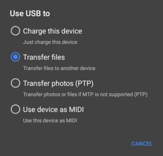 enable file transfer feature on your samsung device