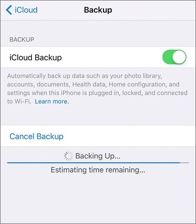 icloud backup process