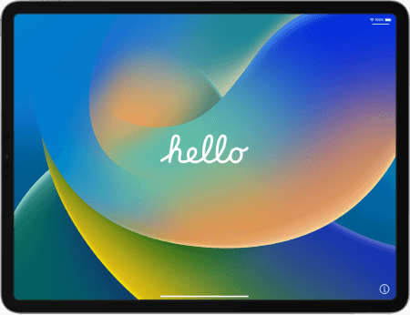 ipad hello screen