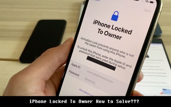 a photo saying iphone locked to owner how to solve