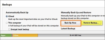 back up ipad files in itunes