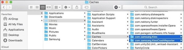mac go to library caches folder