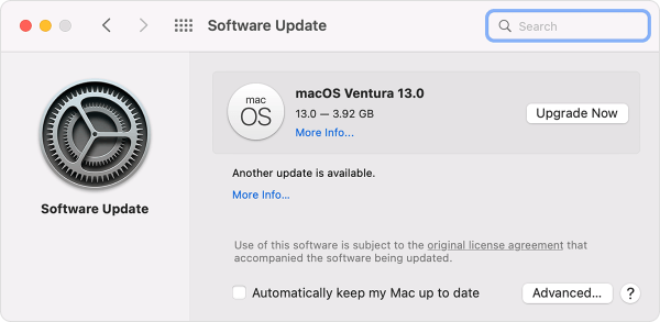 update your macos system