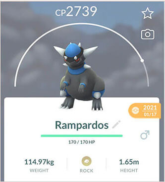 rampardos in Pokémon go