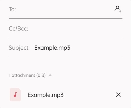 a picture of sending an example audio file