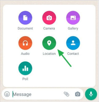 share location on android using whatsapp