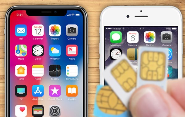 a photo describing switching sim cards between iphones