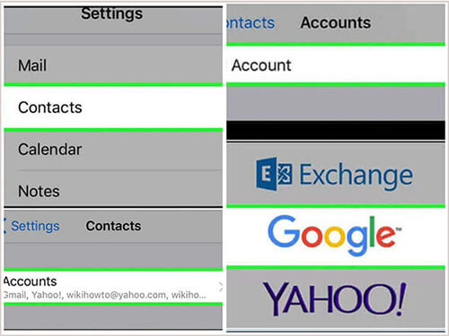 transfer contacts from iphone to iphone via google cantacts
