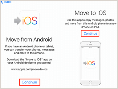 transfer calendar from android to iphone using move to ios app