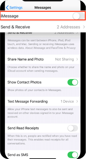 go to settings on iphone and turn off imessage and facetime