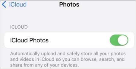 enable icloud photos