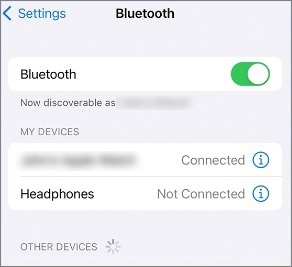 turn on iphone bluetooth