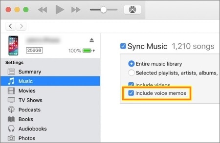 transfer voice memos from one iphone to another via itunes
