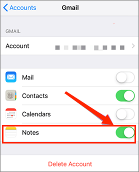 turn on the notes option