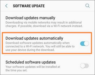 select the download updates automatically