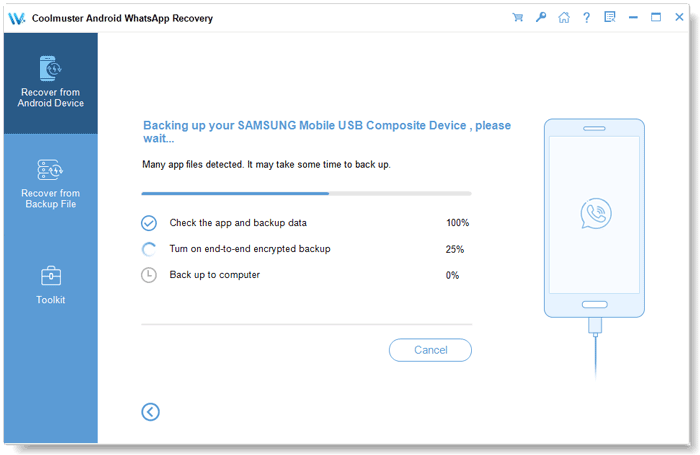 scan your whatsapp data