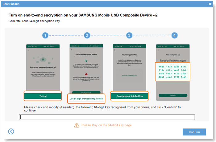 enable end-to-end encryption on your phone