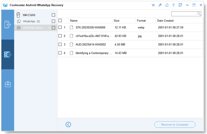 restore files using whatsapp recovery tool