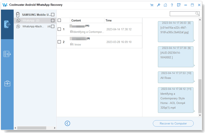 how to view whatsapp chat history on pc using coolmuster whatsapp recovery