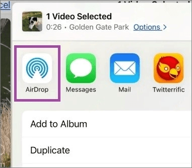 airdrop videos to mac