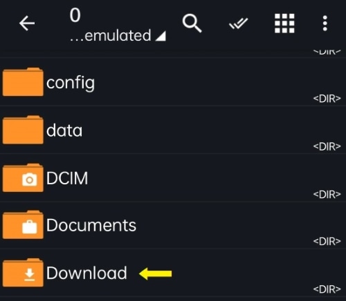 android web browser default download folder