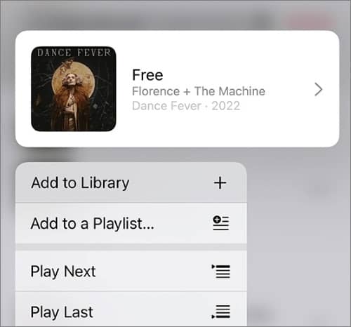 add a song to library in apple music