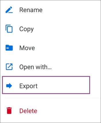 export files in dropbox
