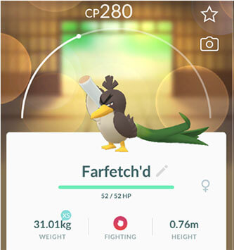 Galarian Farfetch'd Pokemon Go