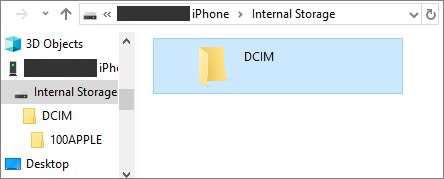 iphone dcim folder