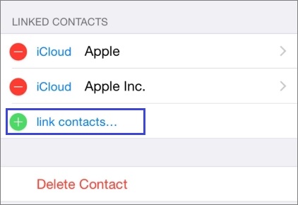 link contacts in iphone contact