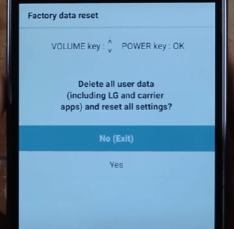 lg factory data reset