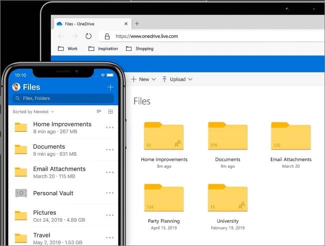 onedrive main ui