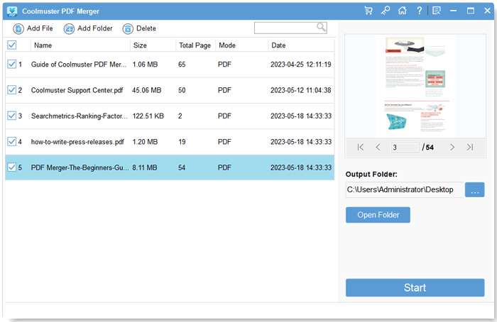 start merging process