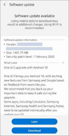 samsung software update