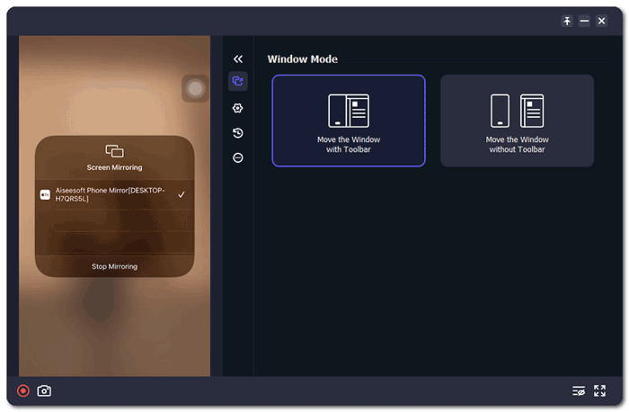 enable screen mirroring to cast iphone screen to pc