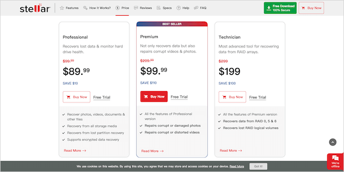 the price of stellar data recovery for iphone