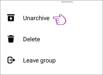 unarchive chats in messenger