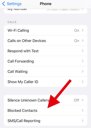 unblock the contacts when they don't show on whatsapp