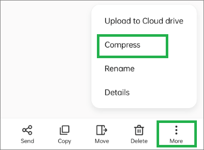 compress files on android