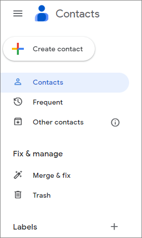 restore deleted contacts through google contacts webpage