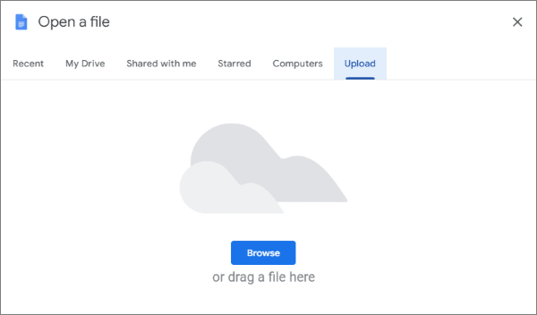 upload files to google docs