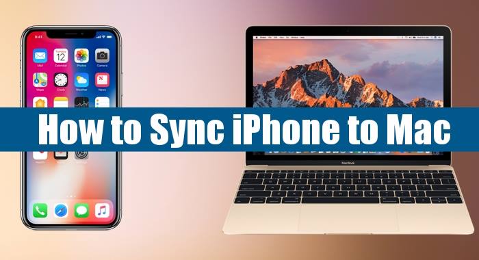 a photo saying how to sync iphone to mac