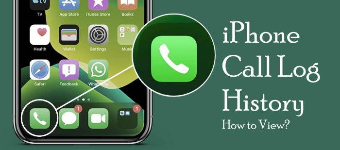 a photo indicating how to view iphone call log history