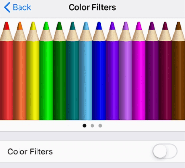 color filter of iphone