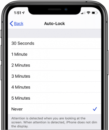 iphone auto lock feature